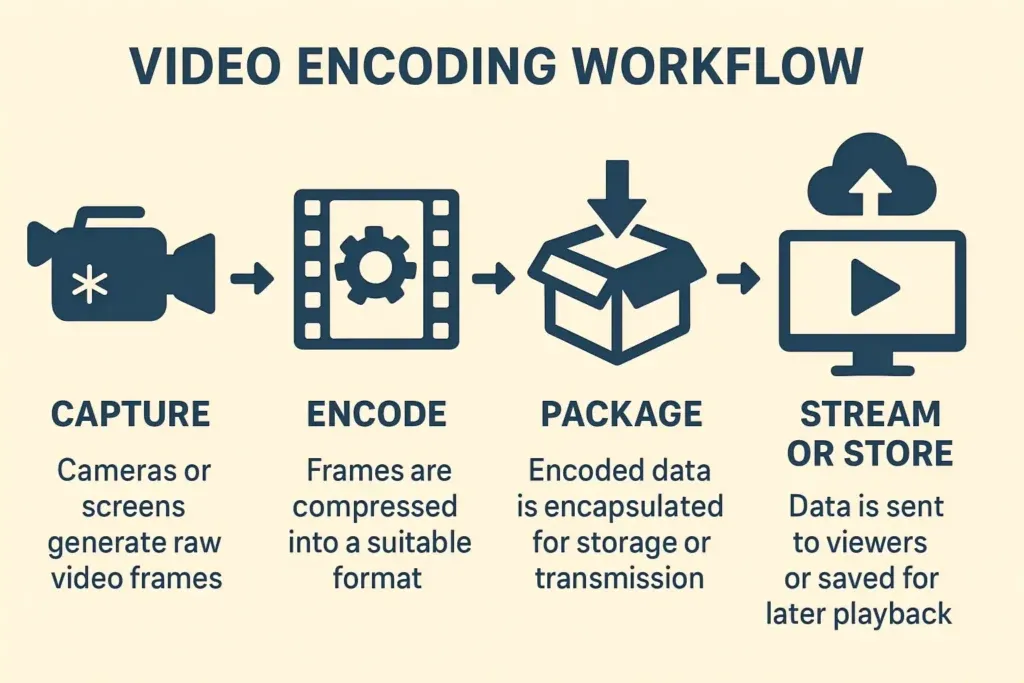 Video encoding workflow diagram